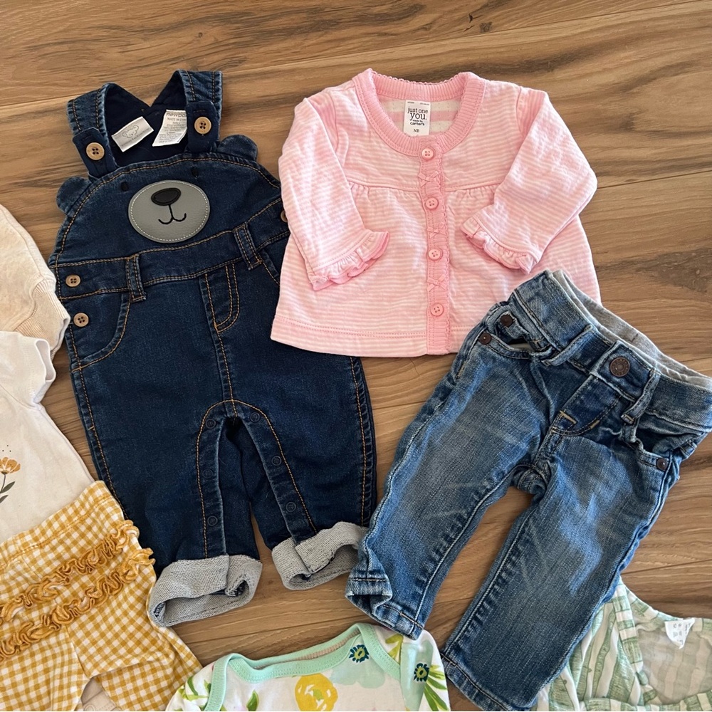 Baby Girl Clothing Bundle Newborn/0-3 Baby Gap Koala Baby Floral Spring Denim - Picture 4 of 16